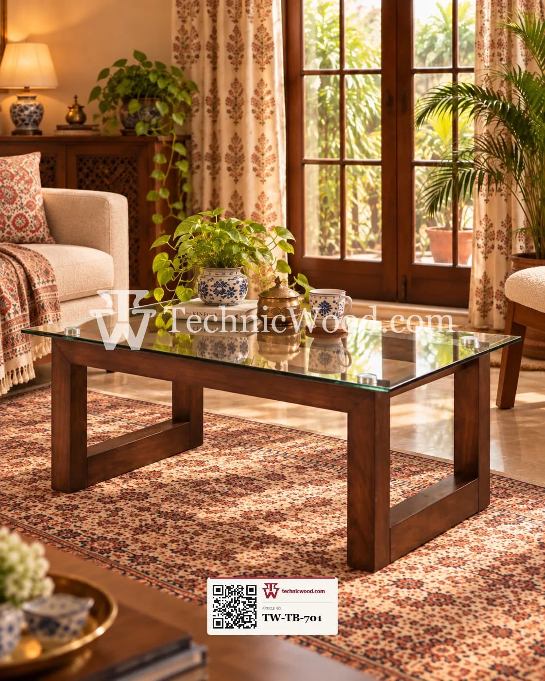 Sunlit Heritage Living Room Coffee Table tw