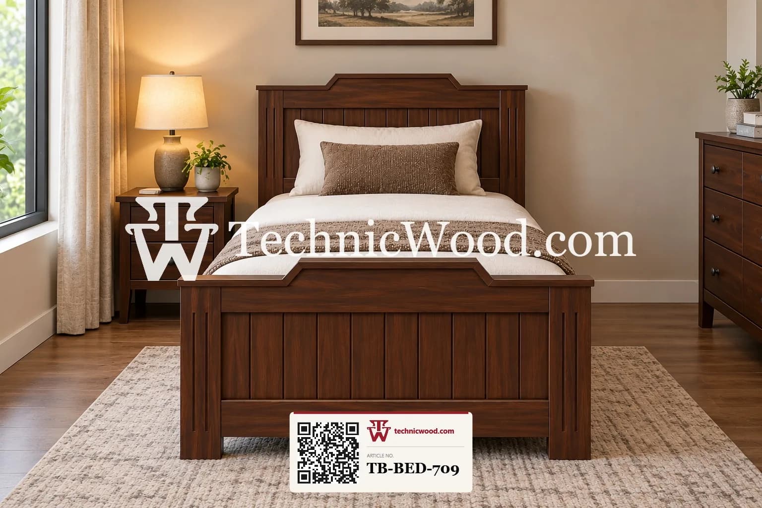 Warm Walnut Bedroom Retreat tw