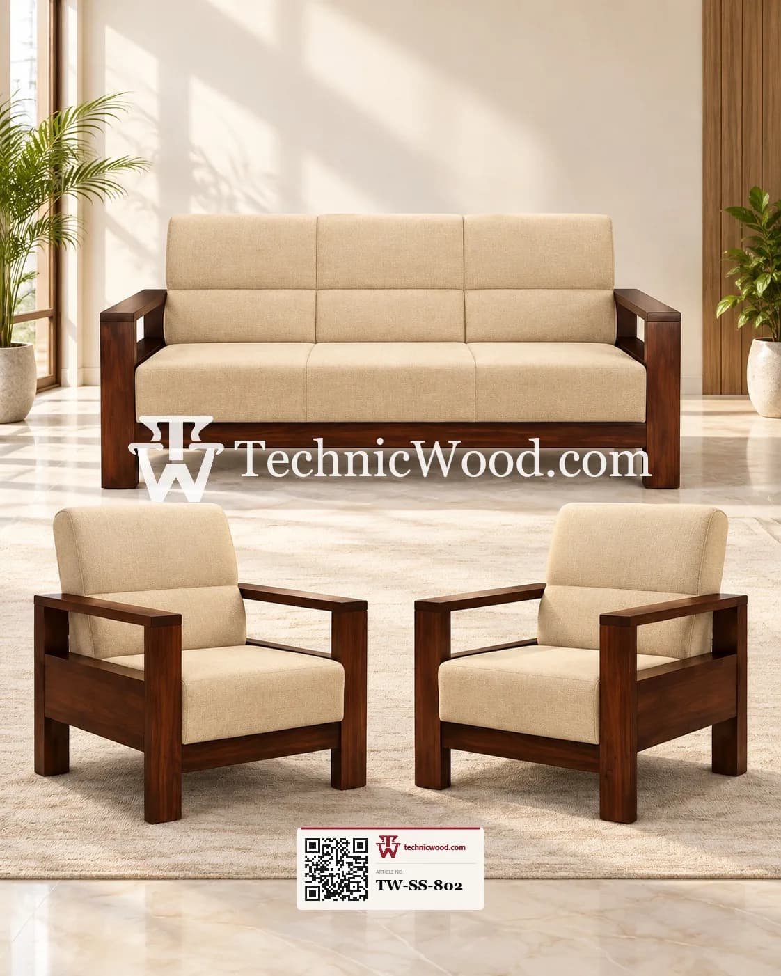 Modern Beige Sofa Set – Sofa Set (صوفہ سیٹ)