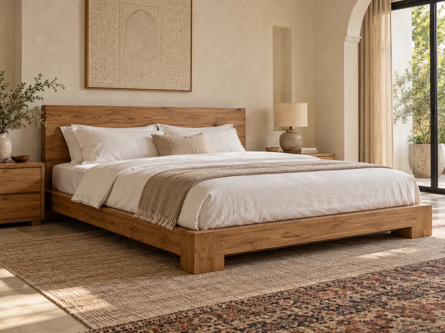 Wooden beds (بیڈز)