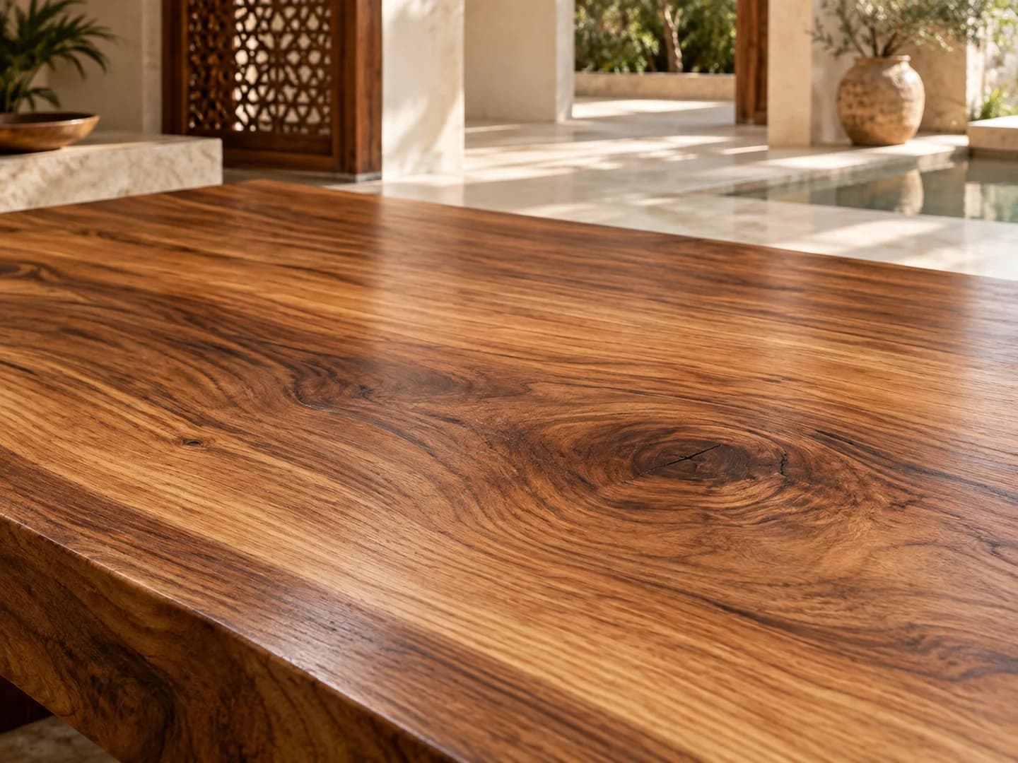 Close-up of natural wood grain