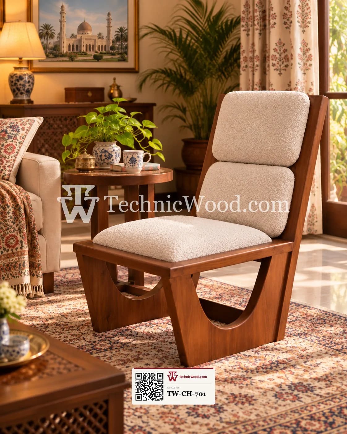 Wooden lounge chairs (لاؤنج چیئر)